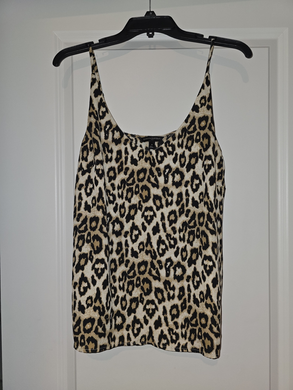 Banana Republic Leopard Print Cami Tank Top - Beige/Black